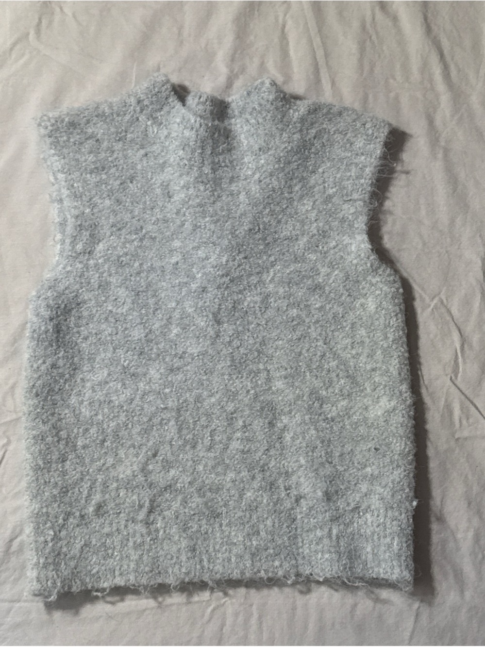 Primark Light Gray Sleeveless Turtleneck Knit Top
